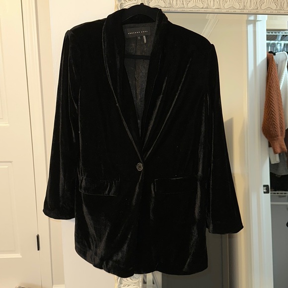 VICI chicest pocketed velvet blazer - Picture 1 of 4
